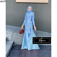 Elegant Muslimah Abaya Dress for Wedding Events - Aleesa Dress Stain Dress Jubah Nelofa Baju Muslima