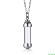 feelsaa Blood Vial Necklace Cremation Urn Necklace for  Holder Tube Necklace Pendant Cremation Urns 