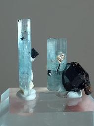 開運水晶 礦石 【納米比亞海藍寶共生電氣石】【世界知名礦物產地巡禮】11806