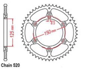 高雄[哈利輪胎] 太陽牌 JT齒盤 KTM 690 DUKE R  鋼製齒盤  鏈條520