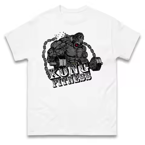 Kong Fitness T Shirt Gorilla Workout Bodybuilder Top Gym Wear