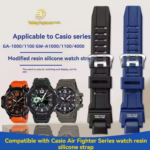 For Casio G-SHOCK Kongba GA-1000/1100/G-1400/GW-A1000 GW4000 G-1400 series resin silicone strap acce