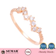 Cincin Emas Electra Batu Putih 10K Semar Nusantara