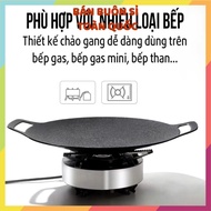 Cast iron pan SIZE 34, stone baking pan non-stick pan size 34 cm Korean non-stick stone pan chao da 