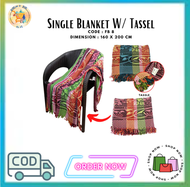 FB8 DOUBLE BLANKET WITH TUSSLE/SINGLE BLANKET/BLANKET/KUMOT #KUMOT #BLANKET