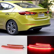 Car Flashing 2 Pcs For Hyundai Elantra 2016 2017 2018 2019 Car LED Rear Bumper Reflector Light LED P