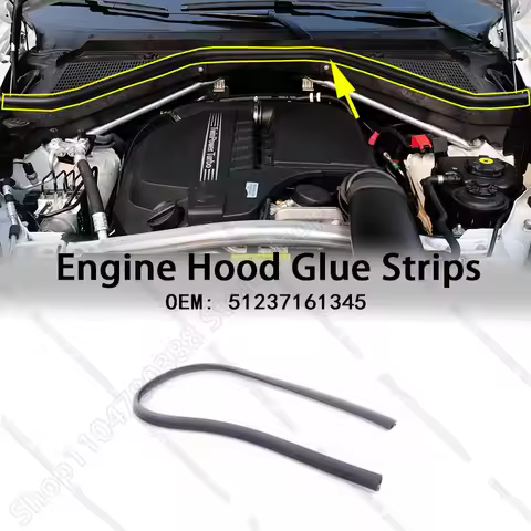 Engine Hood Sealing Gasket Glue Strips For 2007-2014 E70 E71 E72 BMW X5 X6 M 51237161345