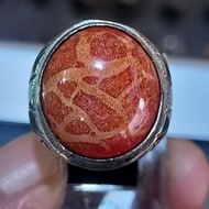 Cincin Batu Red Coral / Marjan , Karang Laut Merah