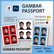 𝐓𝐎𝐀 𝐒𝐓𝐔𝐃𝐈𝐎 Passport Photo Edit &amp; Print | Cuci Gambar Passport (Free Edit Background)