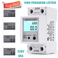 Taffware KWH Pengukur Listrik Smart Power Voltmeter 220V 80A DDS7629 KWHMeter kWh Watt Volt Volmeter
