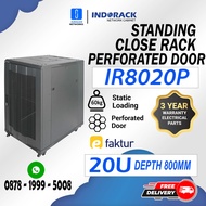IR8020P - Close Rack INDORACK Perforated Door Rak Server 20U Depth 800