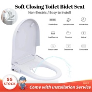 Bidet Seat Cover D Shape Non-Electric Adjustable Water Pressure Toilet Bidet