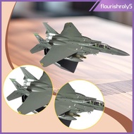 [Flourishroly5] 1/100 Scale F-15E Fighter Model Plane Figurine for Bookshelf Bedroom Home