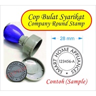 Company Stamp / Cop syarikat / Company Round Cop / Cop Bulat / Self Ink Stamp / Pre Ink Stamp