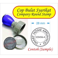 Company Stamp / Cop syarikat / Company Round Cop / Cop Bulat / Self Ink Stamp / Pre Ink Stamp