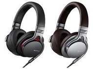 〔SE〕日本 SONY MDR-1A 鋁製塗層液晶高分子振膜 可換線耳罩式耳機 40mm驅動單體 Hi-Res 黑 銀