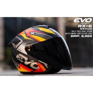 EVO RX5 NEXUS HALF FACE Helmet DUAL VISOR with smoke vissor and Free clear lens