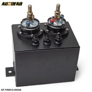 EPMAN 3L Billet Aluminum Fuel Surge Tank / Surge Tank + 2Pcs High Quality External 044 Fuel Pump EP-
