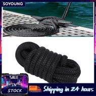 Soyoung Tbest Double Nylon Dock Line High Strength Boat Mooring Rope with 12 Inch Eyelet for Marine 
