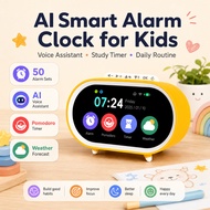 AI Smart Alarm Clock Talking Buddy Educational Toy for Kids Music/Stories Player Pomodoro Timer Cool