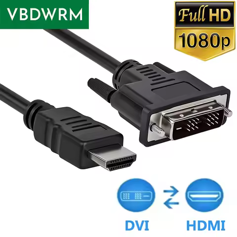 HDMI to DVI Cable 3M/5M/1.5M Bidirectional DVI to HDMI Cable Adapter Converter Video Cord for PS4 La