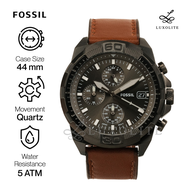 [Luxolite] Jam Tangan Pria Fossil FS5855 Bronson Chronograph Brown LiteHide™