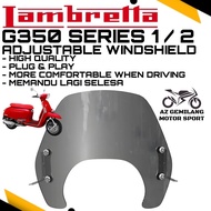 WINDSHIELD LAMBRETTA G350 G 350 SERIES 1 SERIES 2 ADJUSTABLE WINDSHIELD ACCESSORIES ACCESSORY MODIFI