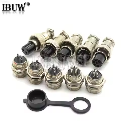 1Set/lot GX12 2/3/4/5/6/7 Pin Male + Female 12mm L88-93 Circular Aviation Socket Plug Wire Panel Con