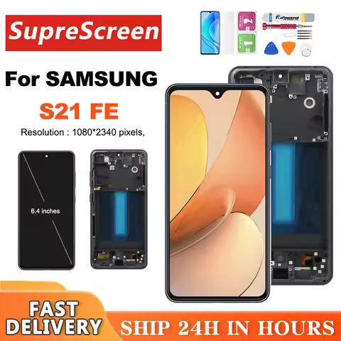 OLED S21FE Display For Samsung S21 FE 5G G990 G990B G990U G990B/DS LCD Display touch screen Digitize