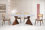 Zumi-X Crystal Marble Dining Set / Meja Makan Batu Marble