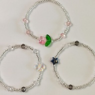 Beaded Elastic Bracelet | Beads Bracelet Aesthetic | Elastic String Bracelet