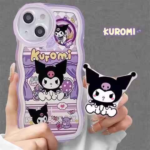 Kuromi Grip Tok Holder Phone Case For Huawei Mate 20 30 P20 Pro P30 Lite Nova 3 3i 5T Y90 Honor V20 