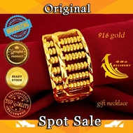 GD4 916 Gold Men's Open Money Abacus Ring