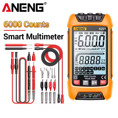 ANENG SZ01 Digital Professional Multimeter Tester 6000 Counts Capacitance Meter AC/DC Current Voltag