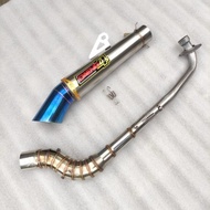 (b) Daeng sai4 jut open spec Pipe canister 51mm open specs exhaust Pipe for Wave 125 Xrm 110/125 Wave 100/110/115 Rs125 Furry 125 Smash 115 Rusi100/10 Daeng Pipe Daeng sai4 Aun Pipe Nlk Pipe Charama Pipe Creed Pipe Kou Pipe
