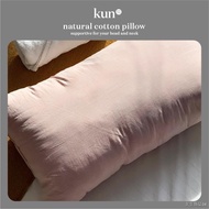 ◑◇▫KUN Natural Cotton Pillow 100% Kekabu Bantal Kapok Tradisional Organic Smell 17inch x 27inch 1.5k