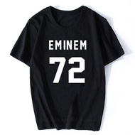 Eminem T Shirt EMINEM 72 Print Back  White T Shirt Male T Shirt Casual Cotton Funny Shirt Camiseta M
