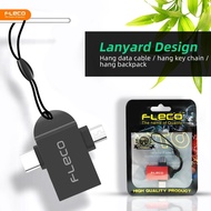 FLECO OTG Adapter 2 in 1 Type C & Micro USB Converter 3.0 OTG Cable 2 in 1 Type-C Type C Micro USB