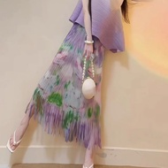 A1#9231 One Size (45-75kg) Summer Clothes Matching Non-Collision Dopamine Wear Gradient Purple Top A