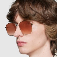 Cermin Mata Hitam Fesyen Eropah dan Amerika Besar Cermin Mata Hitam Logam Peribadi Cermin Mata Retro Baru untuk Lelaki d