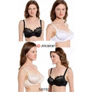 ZIVAME Women's Underwire Bra BIG Size 32E to/d 40HH Cup 3/4 Mix Lace Non Padded Bra Jumbo Underwear 