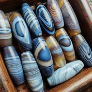 Silk-Tangling Agate Sky Eye Tibetan Dzi Beads Blue Qin Buddha Beads diy Accessories Handmade Perfora