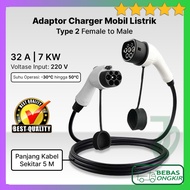 Electric Car Charger Adapter Type 2 Female To Male 5 Meters 32A 7kW SHEN JIA M4-11