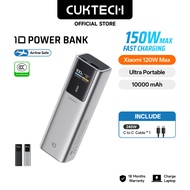 【3C Certification】CUKTECH 150W Max Fastcharging 10000mAh Portable Powerbank Xiaomi 120W Max Samsung 