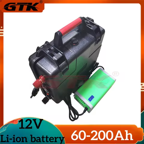 High-Capacity Li-ion Battery GTK 12V 60Ah-200Ah for Solar, RV, Marine, 1KW 2KW Systems, Rubber Boats