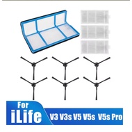Replacement Parts For ILIFE V3 V3s V5 V5s Pro x5 V55 V50 Robotic Vacuum Cleaner, Hepa Filter Side Br