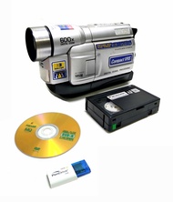 Penukaran Pita video Tape VHS-C kepada Digital USB pendrive Cakera DVD