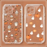 Cute Autumn Pumpkin Coffee Casing For Motorola Edge 40 G53 G22 G32 G72 G71 G52 G30 G60 G9 Plus Phone
