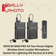 BOYA BY-WM4 PRO-K4 Two-Person Digital Wireless Omni Lavalier Microphone System for Lightning iOS Dev