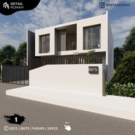 DESAIN RUMAH KONSEP MODERN MINIMALIS 10X15 2 LANTAI